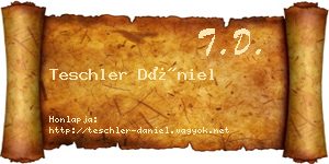 Teschler Dániel névjegykártya